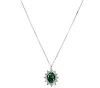 Collana Donna in Oro bianco Smeraldi+Diamanti GI-OV3-2-72S